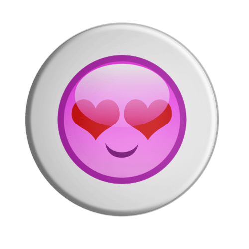 BADGESAGOGO.FR - Badge Smiley amoureux