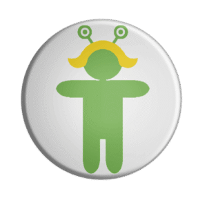 BADGESAGOGO.FR -Badge Alien blonde