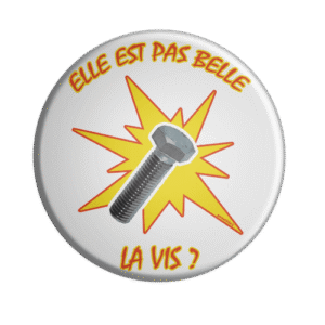 BADGESAGOGO.FR -Badge elle est pas belle la vis