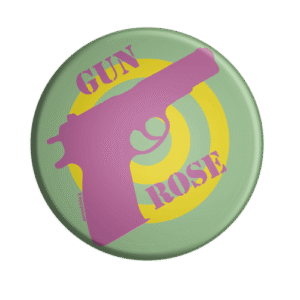 BADGESAGOGO.FR -Badge gun rose
