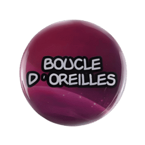 BADGESAGOGO.FR - Paire de boucles d'oreilles 100% personnalisées face avant